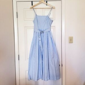 A New Day Women's Striped Belted Maxi Dress